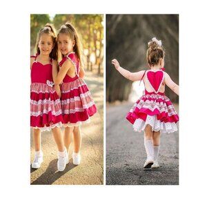 NWT Dollcake Love Heart Red Valentine Holiday dress Girls sz 3